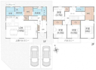 洗面室・ＷＩＣ・脱衣室をつなぐ２ＷＡＹ動線が魅力。家事も身支