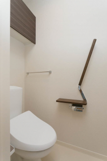 収納棚もあって便利！