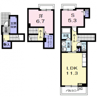 玄関収納やウォークインクローゼットの有るアパートです！