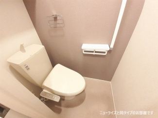 落ち着いた色調のトイレです