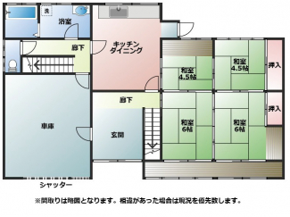 1階の間取りです。