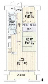 ２ＬＤＫ　ＬＤＫ１５　和６　洋５