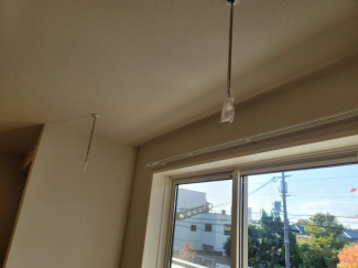 室内物干しもあります♪