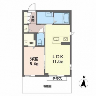 1階角部屋のお部屋です