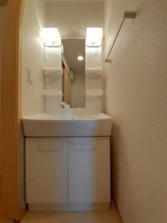 スペースが確保できる洗面所です