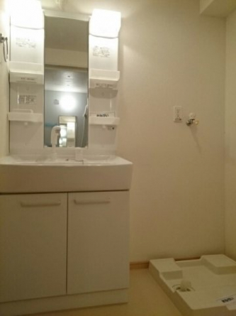 明るい洗面所です