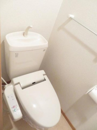 落ち着いた色調のトイレです