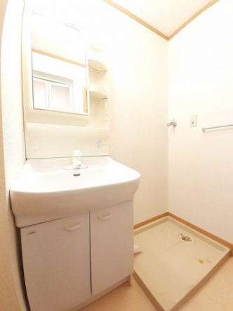 スペースが確保できる洗面所です