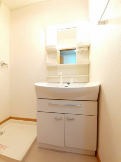 忙しい朝には欠かせない洗面所です