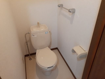 落ち着いた色調のトイレです