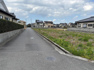 南から北に向かって土地を見た写真。