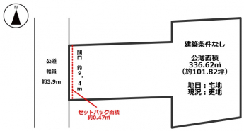 敦賀市三島町二丁目101坪土地の画像