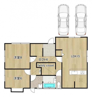 ６帖のロフトがあります