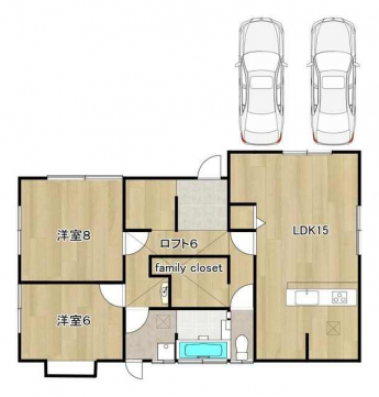 ６帖のロフトがあります
