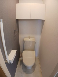 落ち着いた色調のトイレです