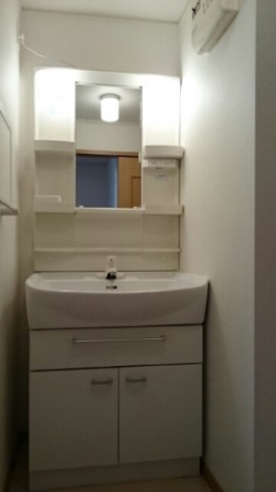 スペースが確保できる洗面所です