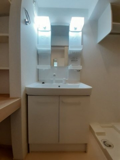 スペースが確保できる洗面所です