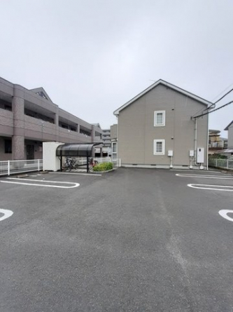 駐車場に車を止められます