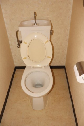 手洗い器付きのトイレです。