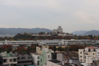 ベランダからの眺望です。姫路城を見ることができます。