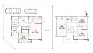 ご家族が快適に過ごしやすいこだわりのある間取りです。
全居室に収納スペースのついた4SLDKです。