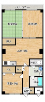 3LDKの間取りで広々と使えます