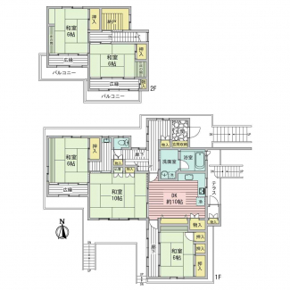 RC造2階建て　間取り