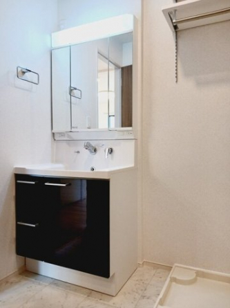 スペースが確保できる洗面所です