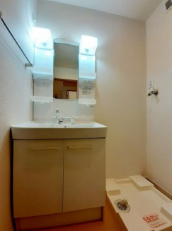 忙しい朝には欠かせない洗面所です