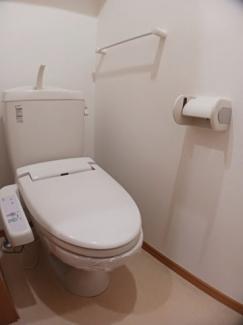 落ち着いた色調のトイレです