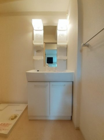 スペースが確保できる洗面所です