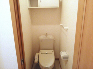 落ち着いた色調のトイレです