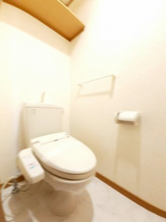 落ち着いた色調のトイレです