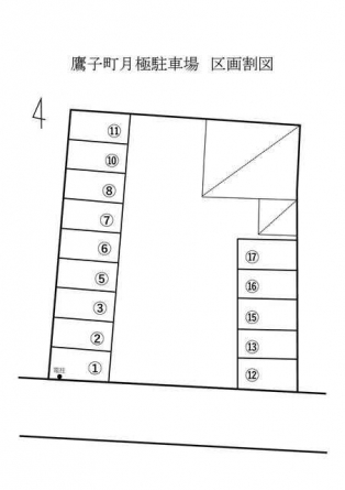 松山市鷹子町の駐車場の画像