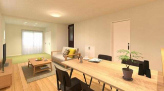 【内観予想図】１６帖＋和室の広々としたＬＤＫ。住みやすさを追