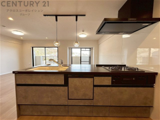 シンプルなデザインと使いやすさを兼ね備えた対面式システムキッチンは、効率的な作業スペースを提供し、家族やゲストとのコミュニケーションを促進します。
