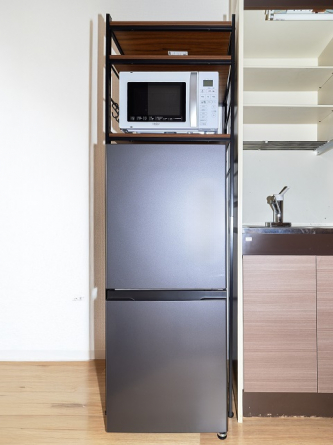 2ドア冷蔵庫、電子レンジ