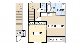 2階の角部屋です