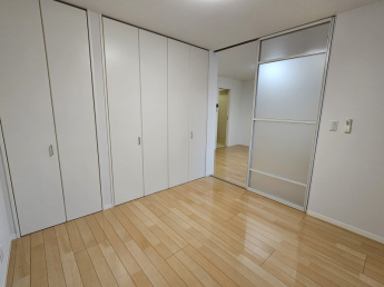 半透明のスライディングドアで仕切られています