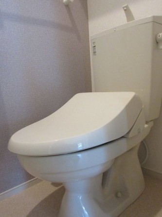 落ち着いた色調のトイレです