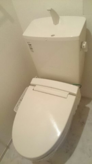 落ち着いた色調のトイレです