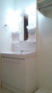 スペースが確保できる洗面所です