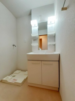 スペースが確保できる洗面所です