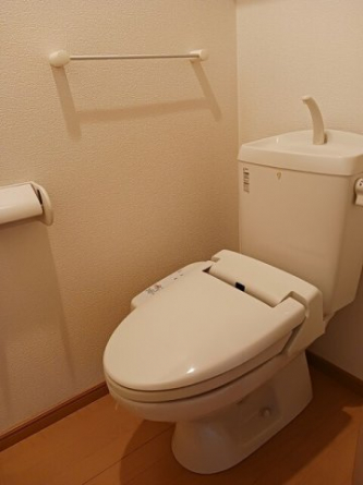 落ち着いた色調のトイレです