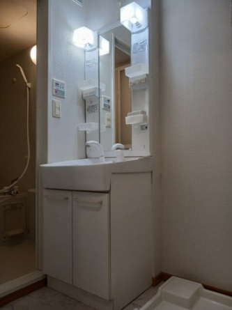 スペースが確保できる洗面所です