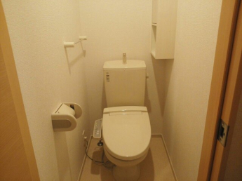 落ち着いた色調のトイレです