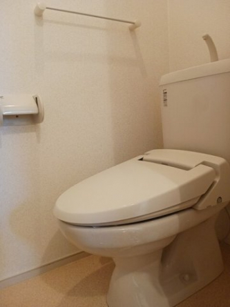 落ち着いた色調のトイレです