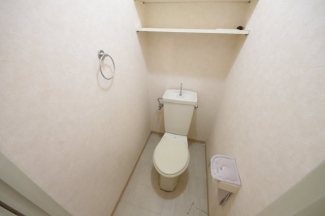 落ち着いた色調のトイレです