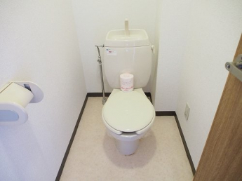 落ち着いた色調のトイレです