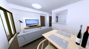 リフォーム後完成予想図／設計図書を基に描き起こしたもので実際